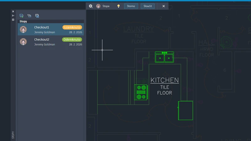 Autodesk AutoCAD 2027: funkce Vydání (Checkout) pro týmovou spolupráci