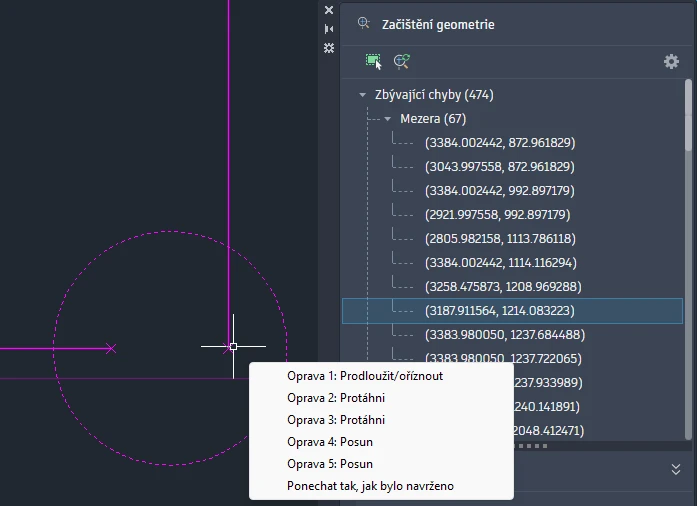 Autodesk AutoCAD 2027: nová funkce Začištění geometrie (Geometry Cleanup)