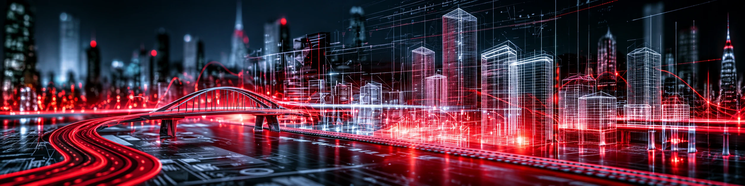 BIM software pro budovy a infrastrukturu – digitální model města, mostu a dopravních staveb